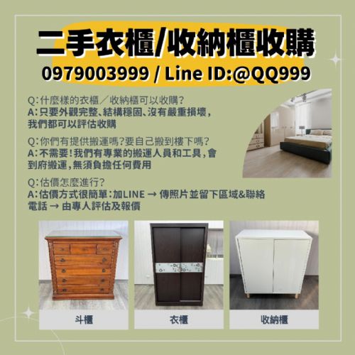 搬家換家具 舊櫃回收一通電話搞定！