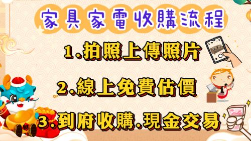 快過年囉，用不到的家具家電也能換現金喔